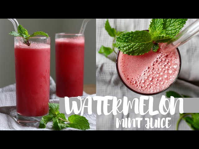 WATERMELON MINT JUICE RECIPE (no Juicer required!) | Delicious Vegan Options