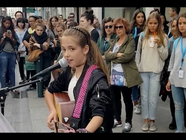 Allie Sherlock busking over 5 years. 11 to 16 years old.