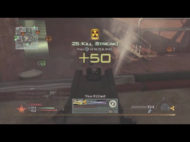 MW2 - Highrise Ground War Domination Nuke (39-15) Live Commentary #663 - Falling Ragdoll Body [2023]