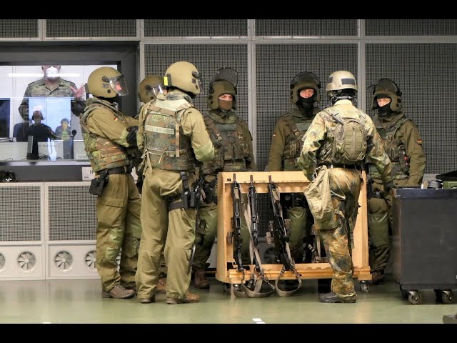 Indoor shooting range for military police special forces training