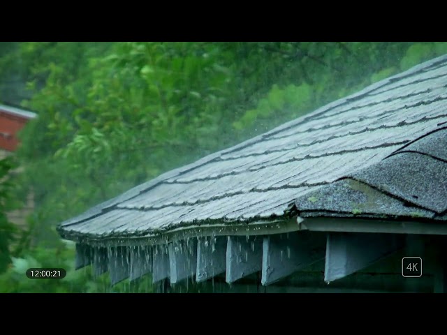 12-Hour Ultra HD 4K Rain Sounds for Relaxation and Sleep | Soothing Rainfall Ambience
