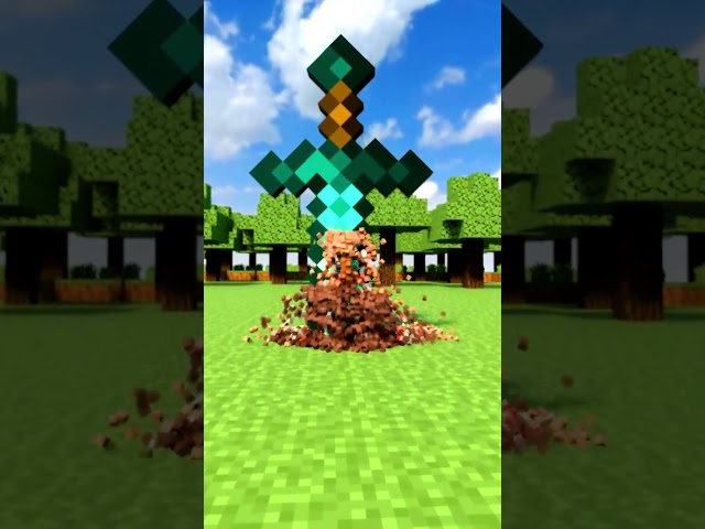 Giant Diamond Sword vs Liquid Minecraft Villager