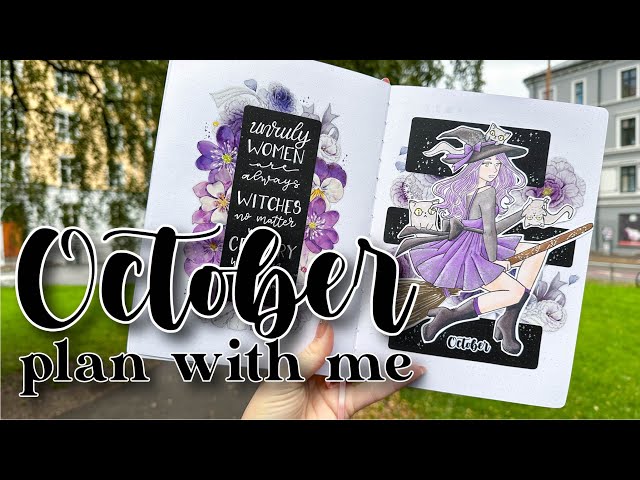 Witchy Bullet Journal Theme | OCTOBER 2023 PLAN WITH ME + GIVEAWAY | ft. Ohuhu