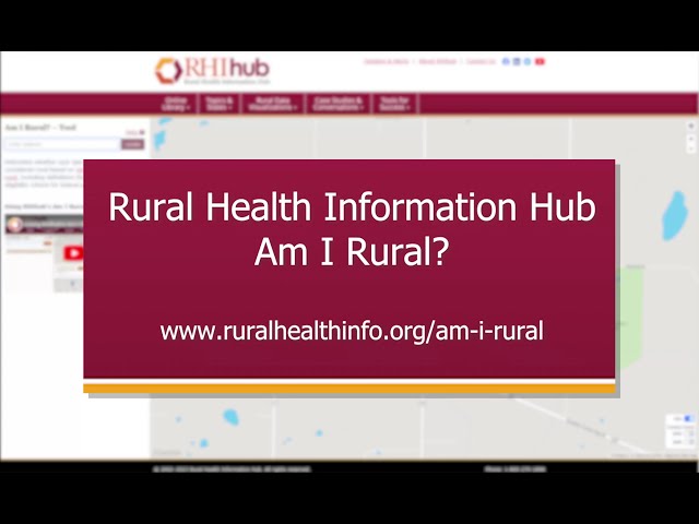 Using RHIhub's Am I Rural? Tool