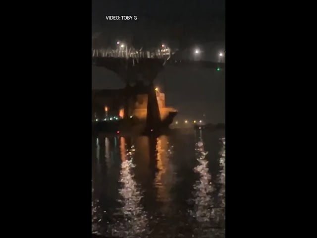 Video shows moment when Baltimore's Key Bridge collapses