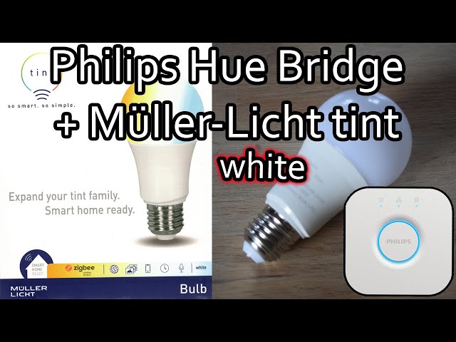Müller-Licht tint LED Birnenform white mit der Hue Bridge verbinden und mit der Hue App steuern