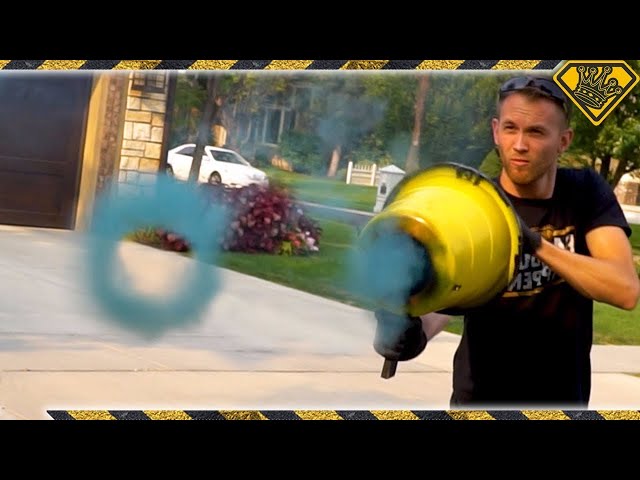 DIY Smoke Ring Shooter! TKOR Builds An Epic Airzooka, Air Vortex Cannon, DIY Air Vortex Cannon
