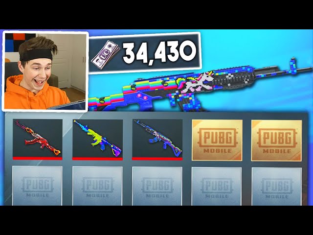 3 NEW WEAPON SKINS 1 OPENING | 34000 UC PUBG MOBILE
