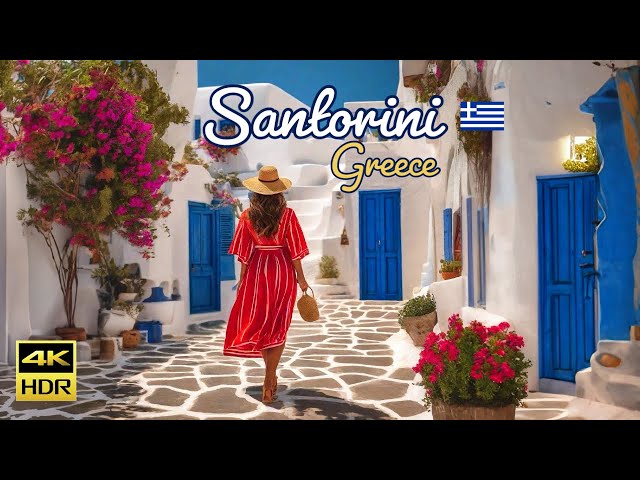 Santorini, Greece 🇬🇷 - A Luxurious Greek Paradise - 4k HDR 60fps Walking Tour (▶150min)