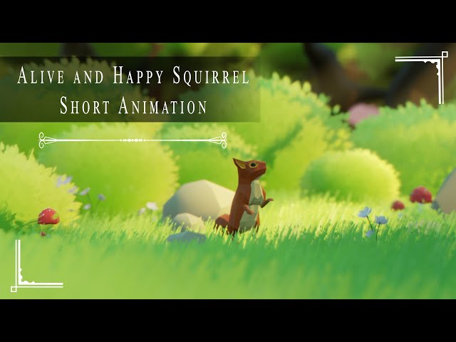 Alive and Happy Squirrel (Short 30 Sec Animation)