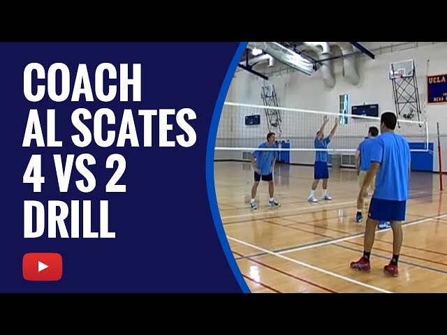 Mastering Volleyball - 4 vs 2 Drill - UCLA Coach Al Scates (19 NCAA Championships)