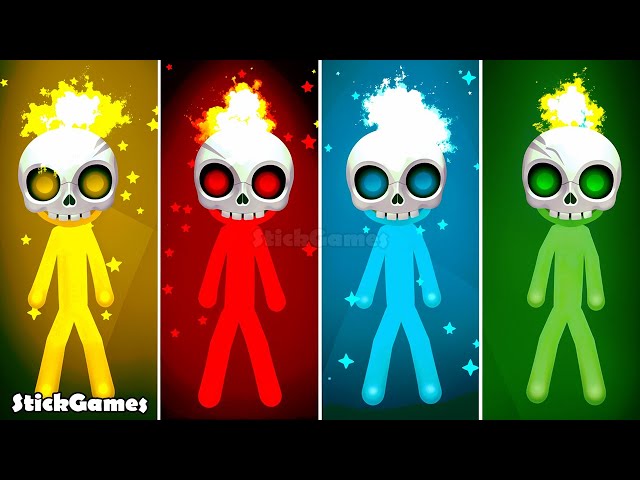 Stickman Party 1 2 3 4 MiniGames - Gameplay Part 2 Tournament Mode, New Funny Mini Games, Skull Mask