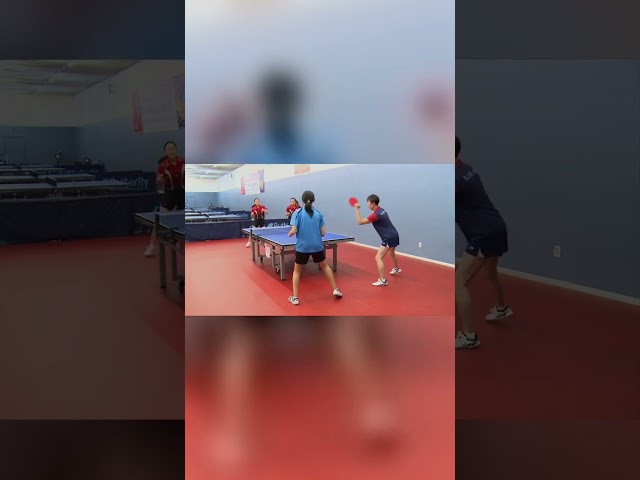 Table Tennis Doubles Footwork (Left with Right Hander) Olympic Silver Medalist Gao Jun #shorts