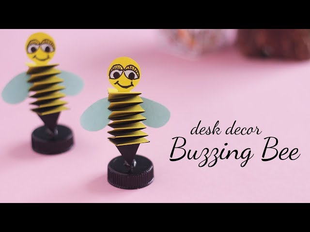 DIY Buzzing Bee Desk Decor |  Desk Accessories | Home Decor