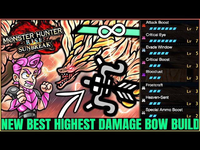 The New Best Bow Build is INSANE - HIGHEST DAMAGE Dragon Piercer - Monster Hunter Rise Sunbreak!