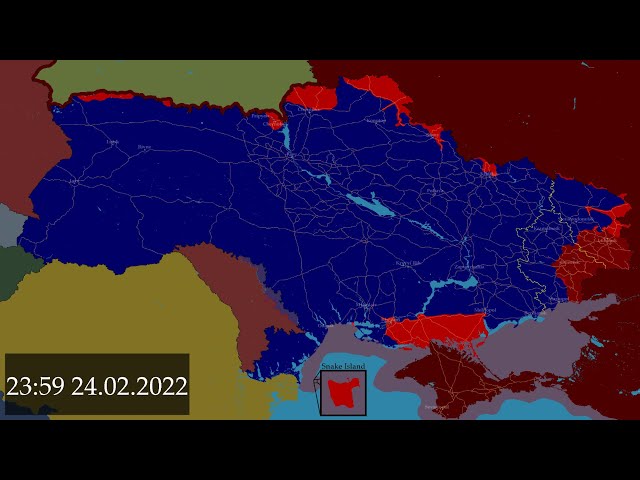 Russian invasion of Ukraine every hour