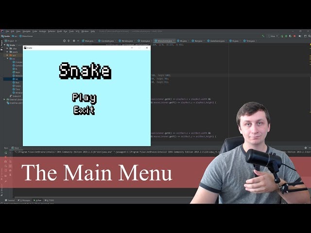 The Main Menu | Java Snake Part 3