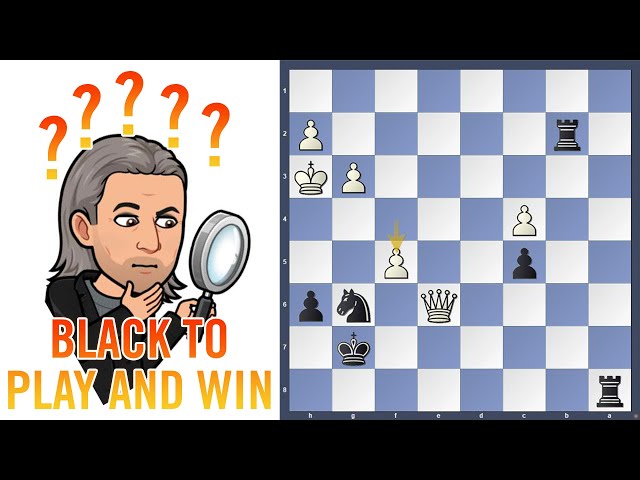 Find the checkmate! Chess puzzle of the week - Black to play and win #shorts