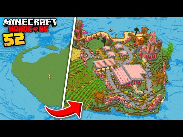 I Built The Ultimate Survival Island in Minecraft Hardcore