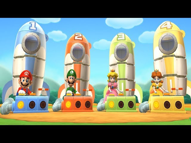 Mario Party 9: Step It Up - Cannon Ball Peach vs Daisy vs Mario vs Luigi Master Difficulty