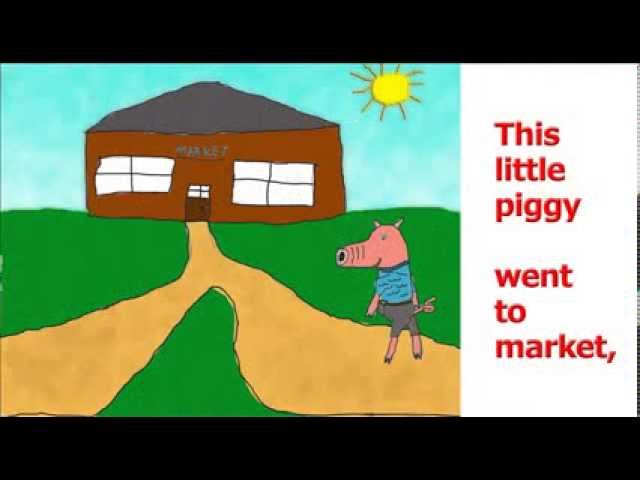 Spelling kindergarten. This little piggy. Learn to read.