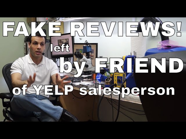 Defamation of character and extortion; Yelp salesperson has friends leave bad reviews!