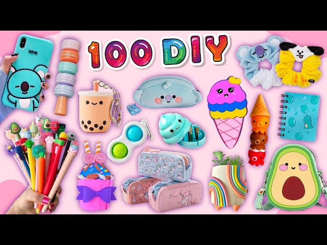 100 DIY - EASY LIFE HACKS AND DIY PROJECTS - SCHOOL SUPPLIES - ROOM DECOR and more...