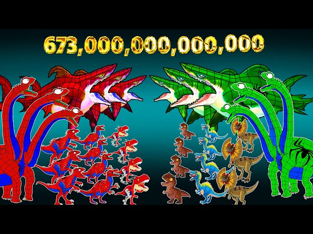 Team SPIDER-MAN & Dinosaurs SPINOSAURUS INDOMINUS REX Battle for $673,000,000,000,000 -Who Will Win?