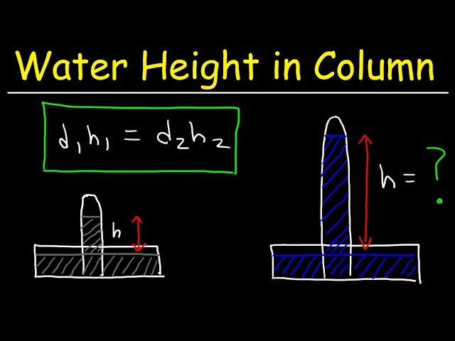 Height of Water in a Barometer Given Density & Column Height of Mercury - Chemistry Problems