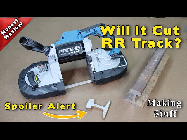Harbor Freight Band Saw Review - Hercules 20V Cordless Deep Cut - Will It Cut RR Track?