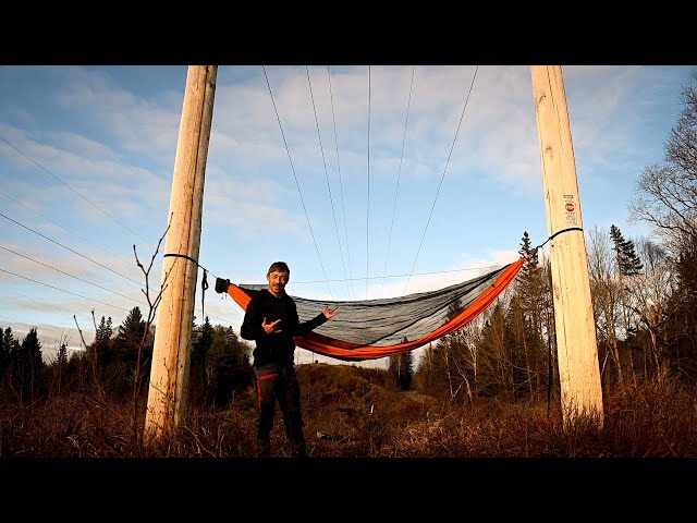 Camping on Powerline Poles!