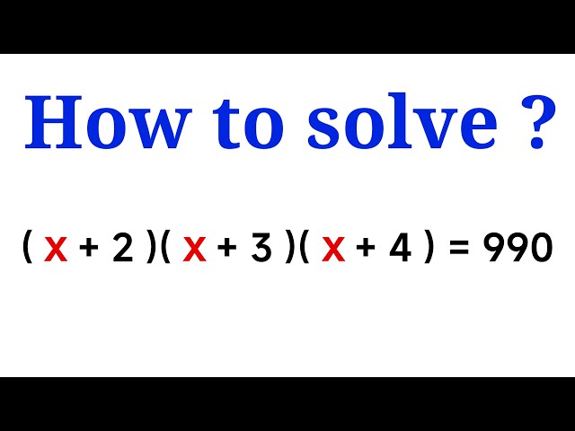 Equation Solving | Nice Algebra Question | Use the trick that you should know