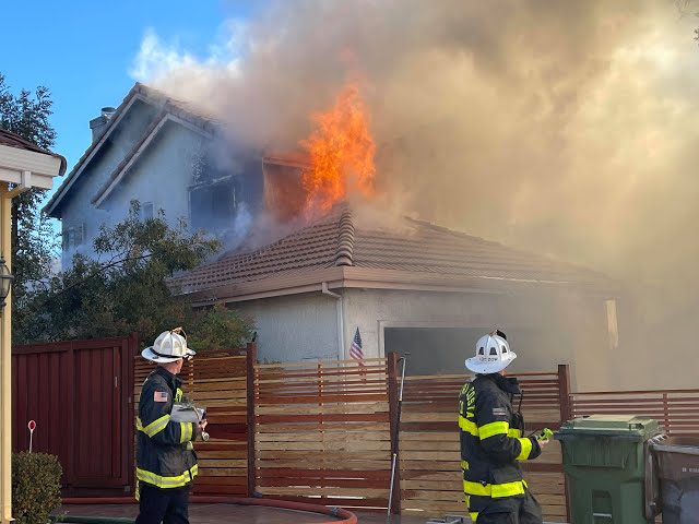East Contra Costa Fire Battle House fire in Brentwood