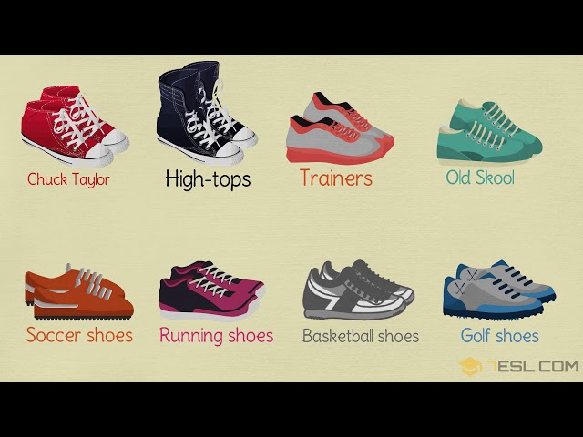 Athletic Shoes in English | Types of Sport Shoes with Pictures