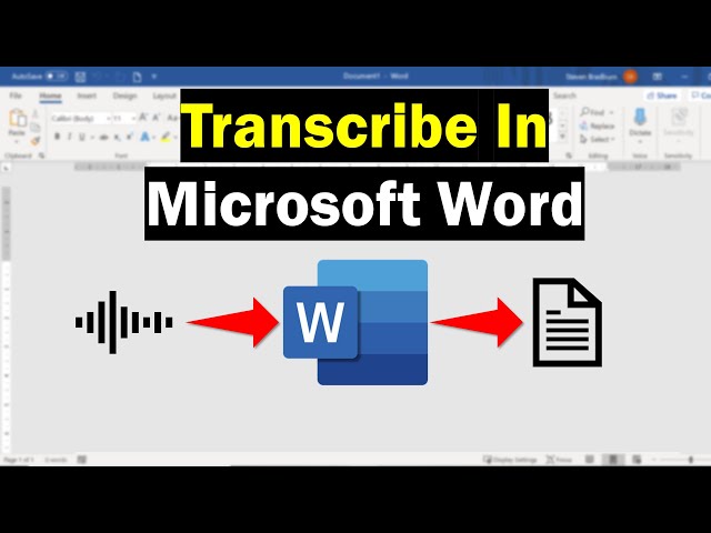 How To Transcribe In Microsoft Word (Audio To Text!)