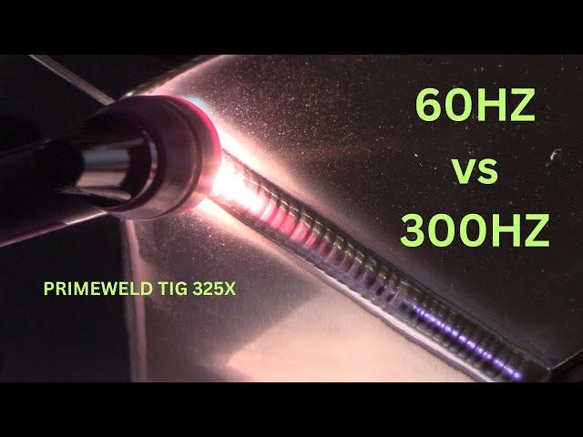 PrimeWeld TIG325X Comparing AC Frequency Settings