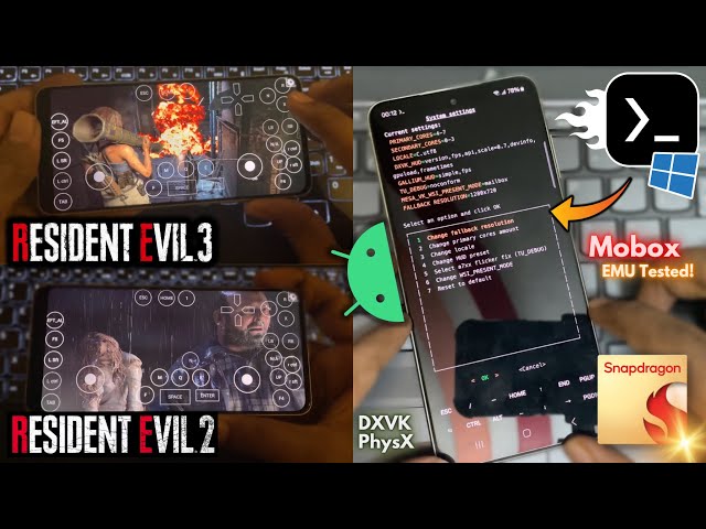 MOBOX PC Emulator Android - RESIDENT EVIL 2/3 Gameplay Test!