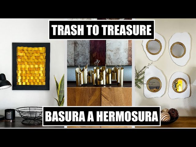 DIY TRASH TO HOME DECORATION/ Painting, MODERN sculpture and TRENDY VASES- LIENE