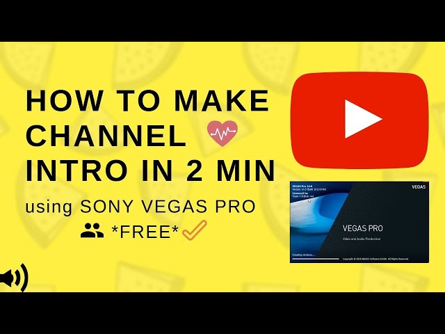 How to Make Channel Intro using Sony Vegas Pro FREE