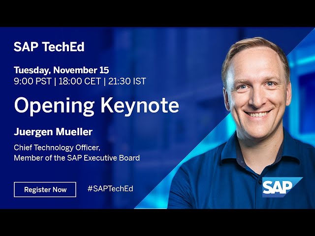 SAP TechEd in 2022: Opening Keynote