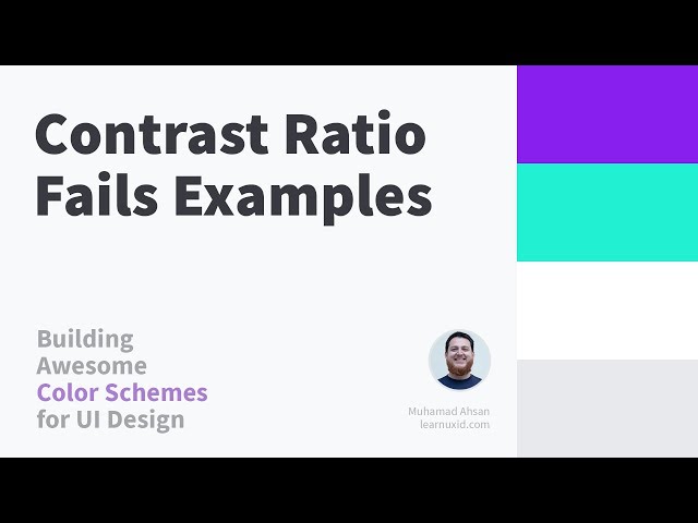 Contrast Ratio Fails → Building Color Scheme for UI Design