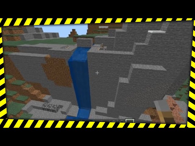 Minecraft - Building a Waterfall With an On and Off Switch in Minecraft
