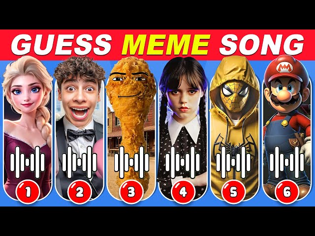 Guess Meme & Who's Singing🎤🎵🔥| Lay Lay, King Ferran, Salish Matter, Gegagedigedagedago, Spider-Man