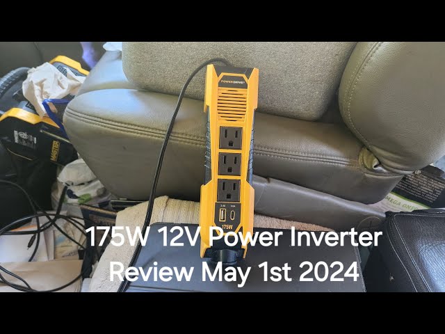 Power Inverter 175W Review May 1st 2024 #powerinverter #camping #campinglife #productreviews