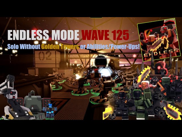 TDX Endless Solo: Wave 125 Without Golden Towers!