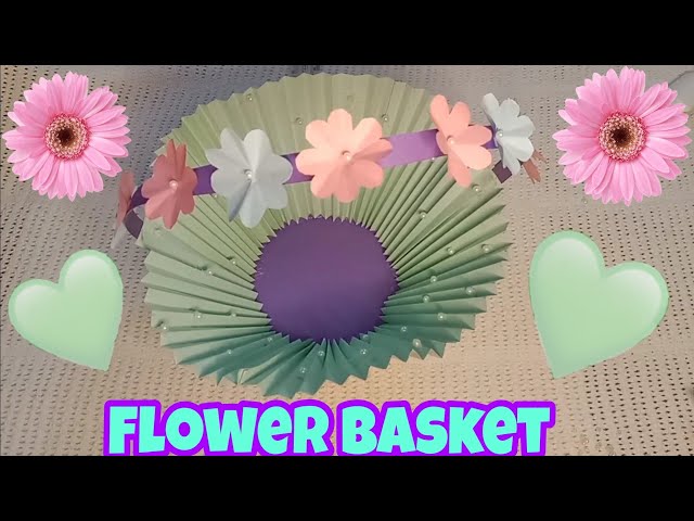 Origami Flower Spring Basket | How to Make An Origami Basket | DIY Paper Flower Basket