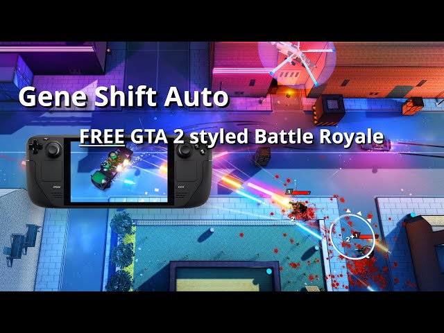 Gene Shift Auto - New FREE GTA 2 styled Battle Royale - Steam Deck