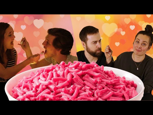 Couples Try Pink Candy Mac & Cheese For Valentine's Day