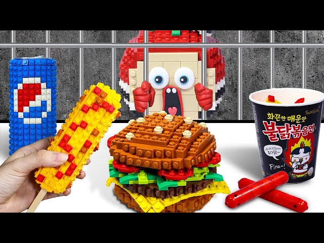 🔴 [LIVE] The Prisoner's Life with PRISON FOOD – ASMR Eating Sound || Lego MUKBANG