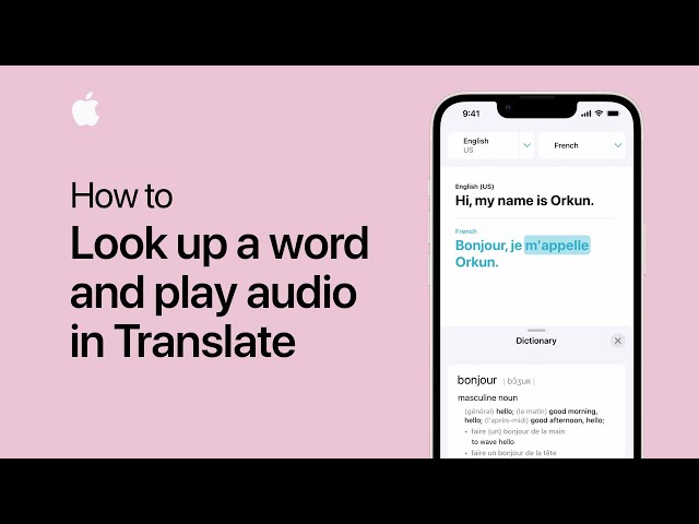 How to look up a word and play audio in Translate on iPhone or iPad | Apple Support